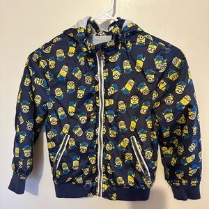 H&M limited edition Minons Jacket with hood. Zippers work, size 6-7